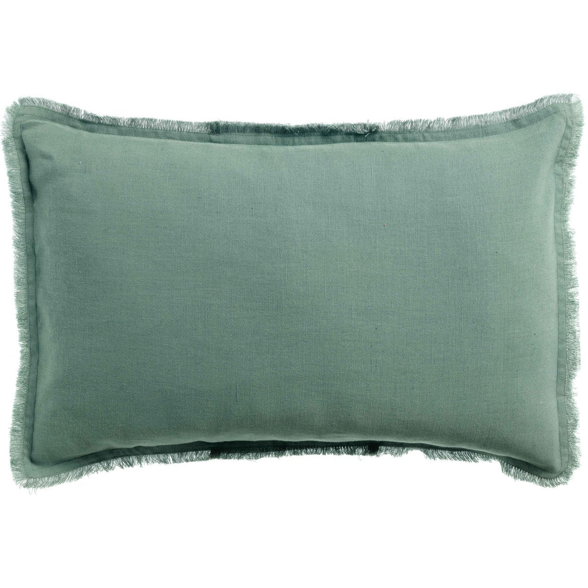 Laly linen and cotton cushion in Prussia, 30×50 cm