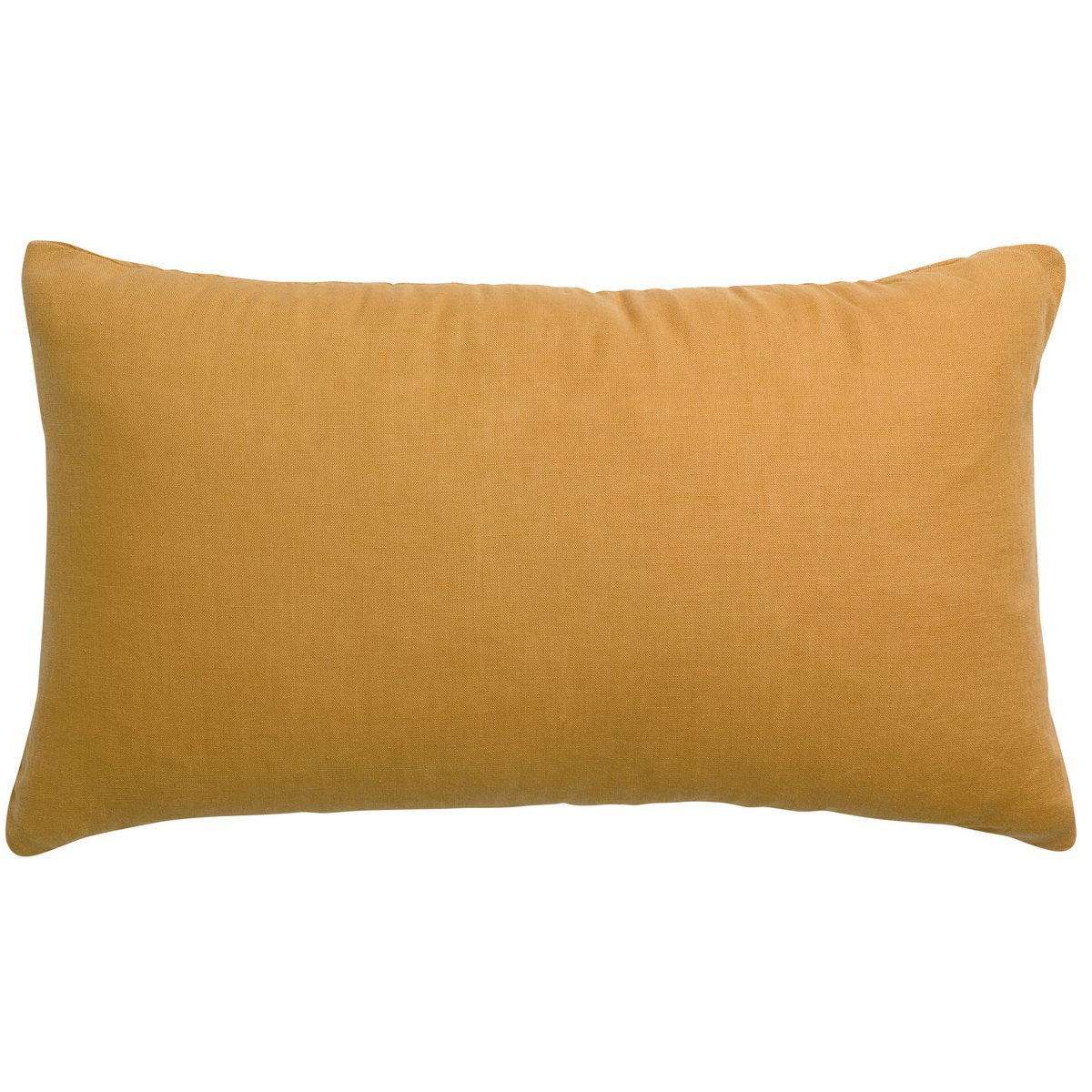 Zeff linen and cotton cushion in Ochre, 30×50 cm