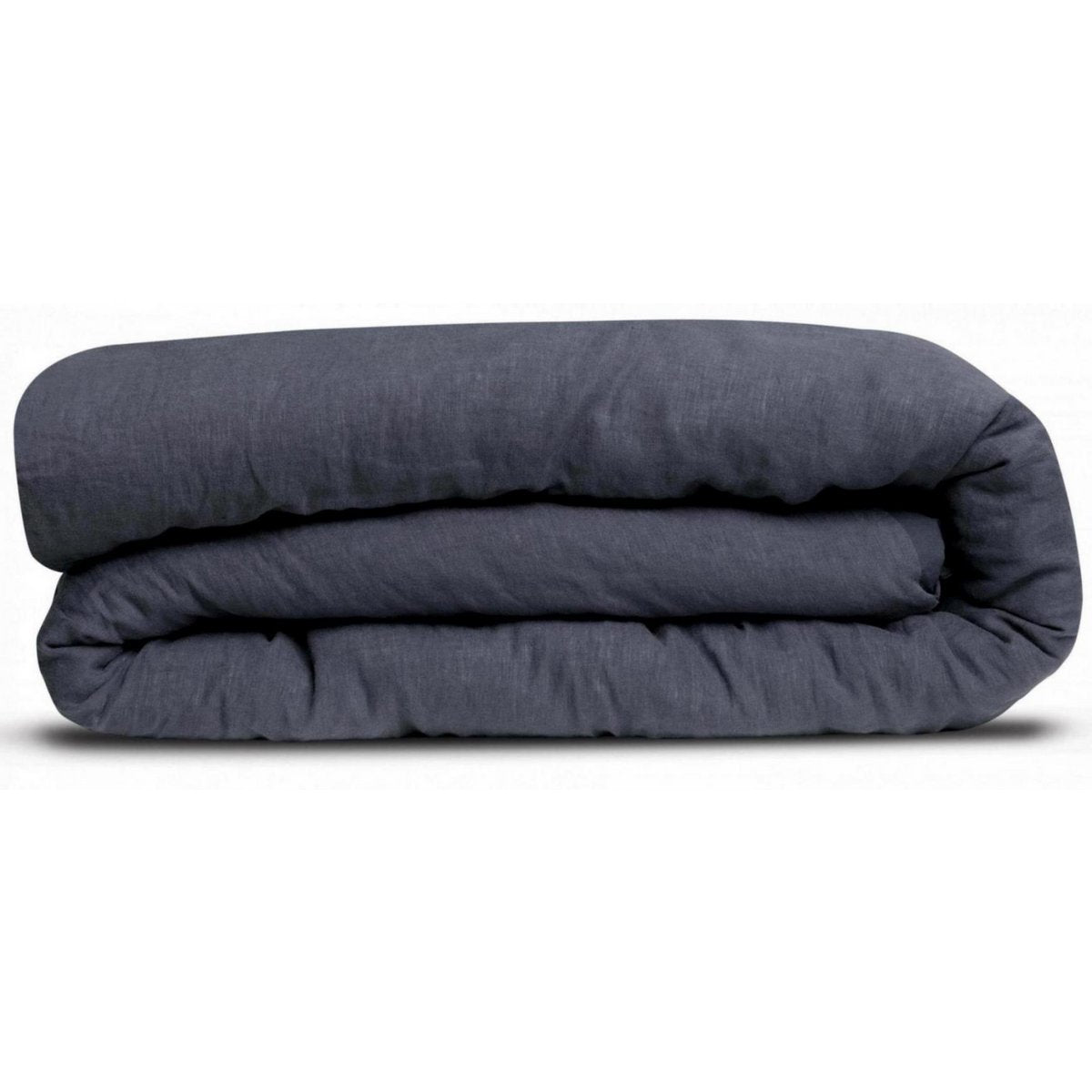 Housse de couette Linco en lin et coton, couleur Marine, 220 × 240 cm