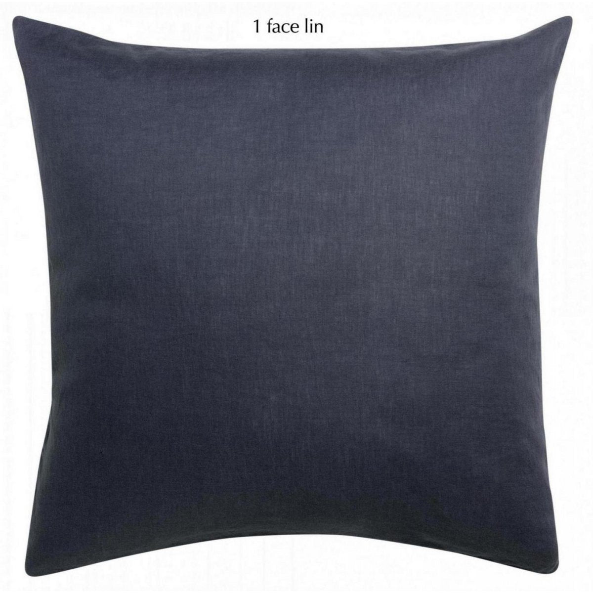 Linco-Kissenbezug aus Leinen und Baumwolle in der Farbe „Marine“, 65 × 65 cm
