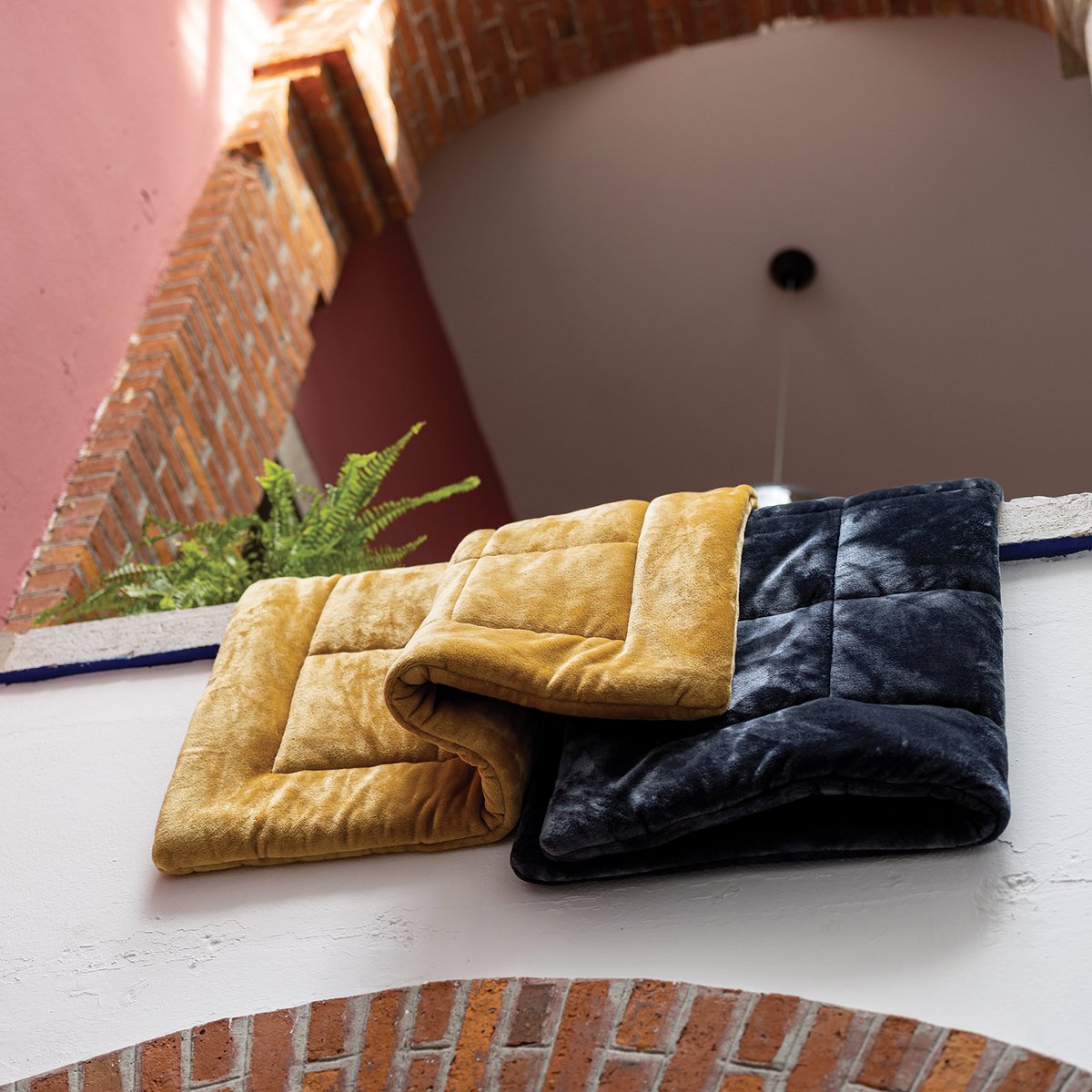 Kuscheldecke in Ocker, 130×180 cm