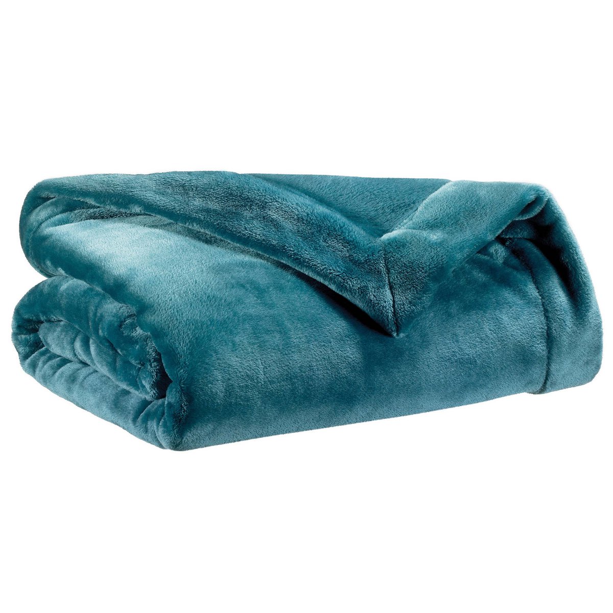 Kuscheldecke in Pfauenblau, 150×200 cm