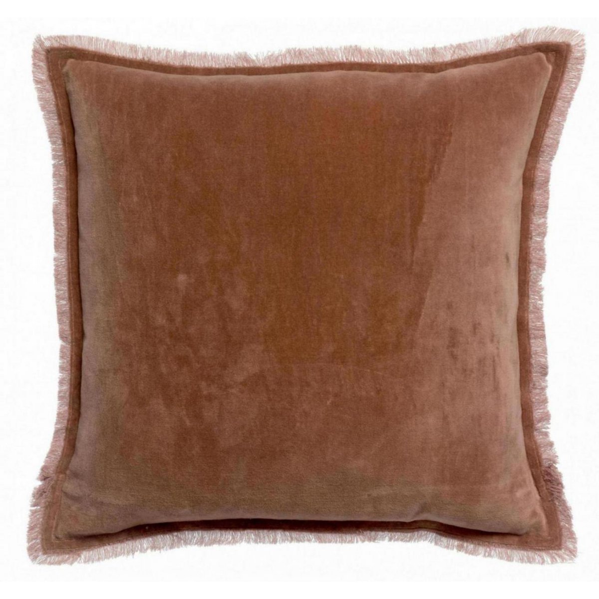 Fara velvet cushion in Rosewood, 45×45 cm